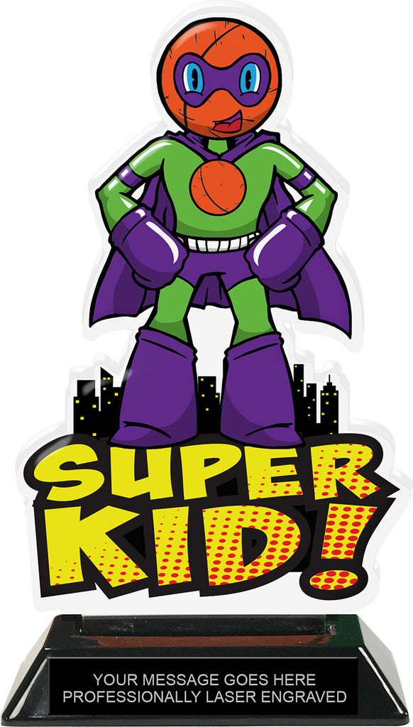 Lacrosse Super Kid Acrylic Trophy- 8 inch [TACR8-SHKD-LCM-Q]
