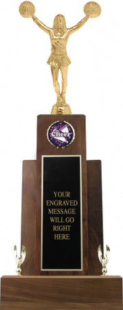 Empire Walnut Trophy w/ Extra Large Figure [TEWAL24XL]
