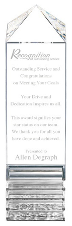 Premium Fluted Pillar Acrylic - 12x3x3 CLEAR [AFP12-CLEAR]