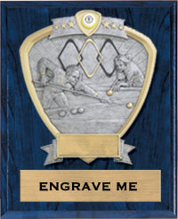 Billiards Sport Legend Shield Plaque - Female 9"x12" [P9RSLS-BLF]