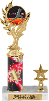 Golden Leaf Color Insert Trophy with 1 Trim [T1T12i-651]