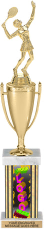 Custom Rectangle Column Cup Trophy - 16 inch [TXCSQ16-Z]