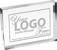 1 inch Thick Horizontal Clear Acrylic Block - 7x5 inch [ACB75H]