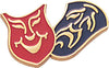Drama Masks Enameled Pin [PCM-MC-276]
