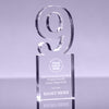 Number 9 Acrylic Award - 6 inch [ATNM-9-6-Q]