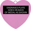 Heart Insert Medals - Pink [M3HRT-PNK]