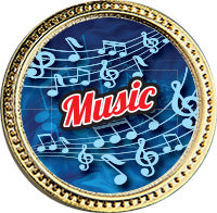 Music Round Insert Pin [P78RI-MC]