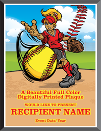 Softball Graphix Plaque [PGFX810-SB]