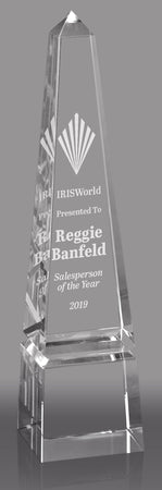 Crystal Groove Obelisk - 10.375 inch [CP80OB-10]