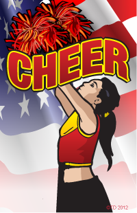 Cheerleading- USA Plaque Insert [BBP-2347]