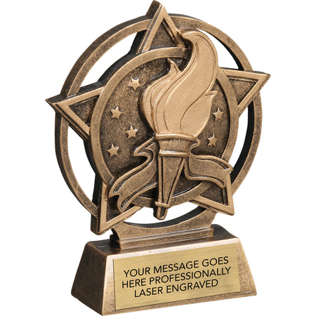 Victory Torch Orbit - 4.5" Resin Sculpture Trophy [RPORB-VY]