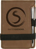 Dark Brown Leatherette Notepad with Pen [NTPDJ-215]