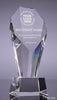Faceted Crystal Fan Award - 8.5 inch [CM40-8]