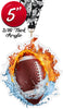 Football Fire & Water Colorix-M Acrylic Medal [MACR5-FW-FB-Q]