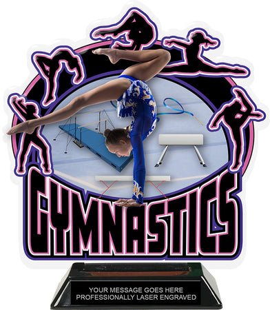 Gymnastics Female Colorix-T Acrylic Trophy- 8.25 inch [TACR8-GF-Q]