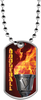 Dodgeball Flaming Torch Dog Tags [DTFLM-DGBL-105]