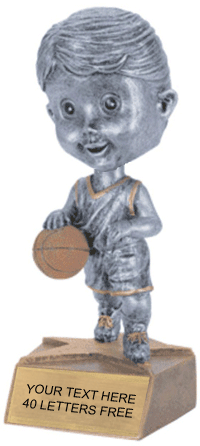 Basketball Bobblehead Jr. Resin Trophy - Female [BHJR-BKF]