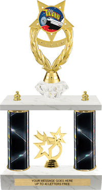 Two-Post Diamond Riser Wreath Victory Insert Trophy [TDR2P16-J97]