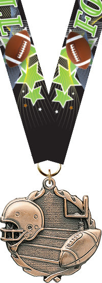 Football Wreath Medal- Bronze [MP18-FB-B]