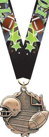 Football Wreath Medal- Bronze [MP18-FB-B]