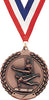 2.75 in Gymnastics Male Wreath Framed Medal- Bronze [M311-GM-B]