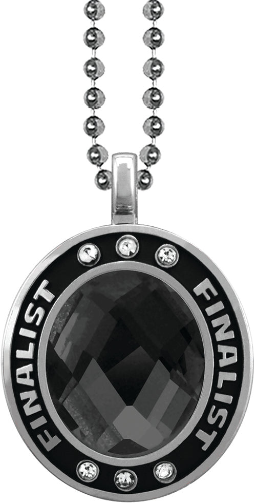 Black Onyx Gem Silver Finalist Charm [CSOV-FNL-STN-BLK-S]