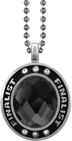 Black Onyx Gem Silver Finalist Charm [CSOV-FNL-STN-BLK-S]