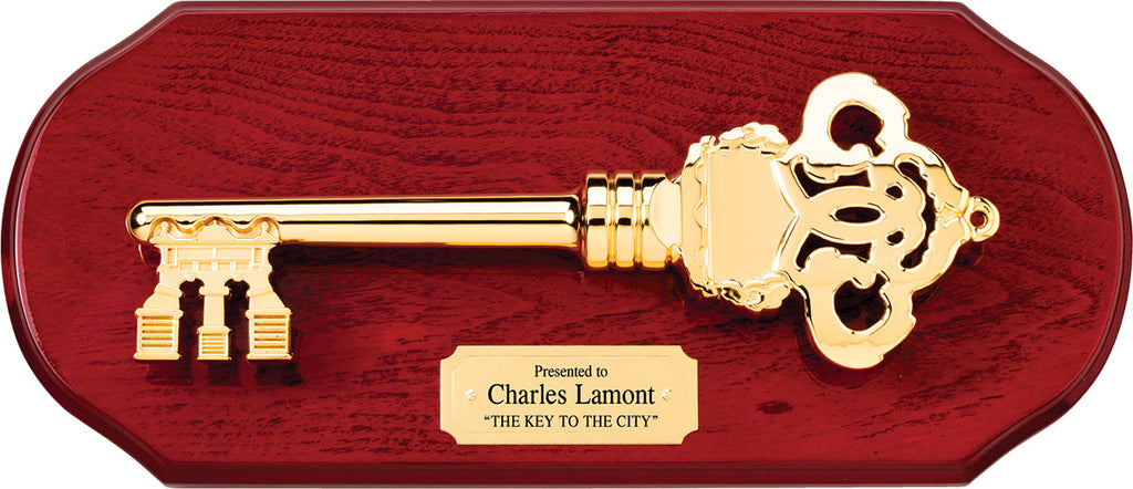 Key to the City Rosewood Piano Finish 16"x7" Plaque [PMKY70]