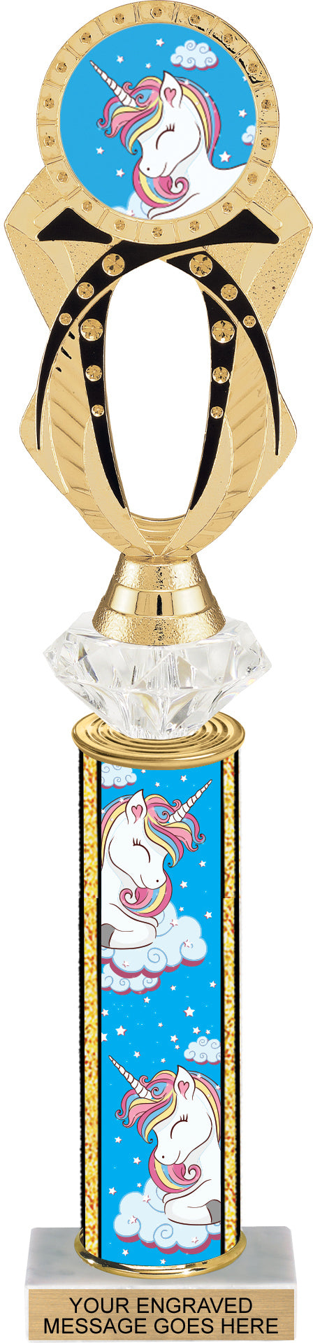 Diamond Riser Unicorn Insert Trophy - 13 inch [TDR13i-UNCRN-Z] – Trophy ...