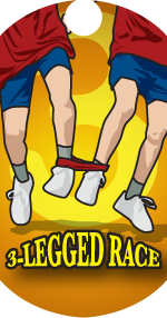 Three Legged Race Dog Tag Insert [DT-1460]