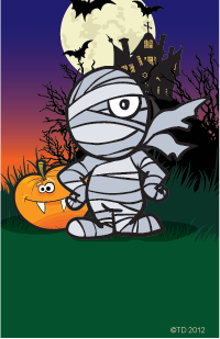 Halloween- Mummy Kid Plaque Insert [BBP-2332]