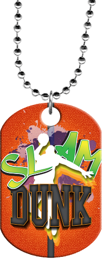 Basketball Slam Dunk Monster Dog Tag [DTXL-BK-DNK]