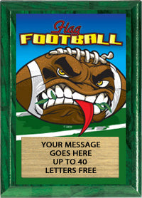 Flag Football Full Color KRUNCH Plaque [PKRNCH5-FLGFB]