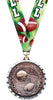 Football Diecast Medal with Diamond Cut Border- Bronze [MM2DC-FB-B]