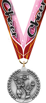 Cheerleading Medal- Silver [M201-CH-S]
