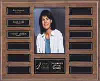10.5"x13" Genuine Walnut 12 Plate Perpetual 4"x6" Photo Plaque  [PPM1013PH]