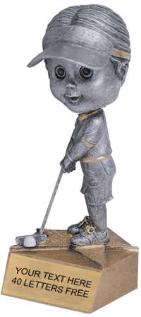 Golf Bobblehead Jr. Resin Trophy - Female [BHJR-GLF]