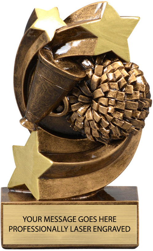 Cheer Star Swirl - 5.25" Resin Trophy [RPSS5-CH]
