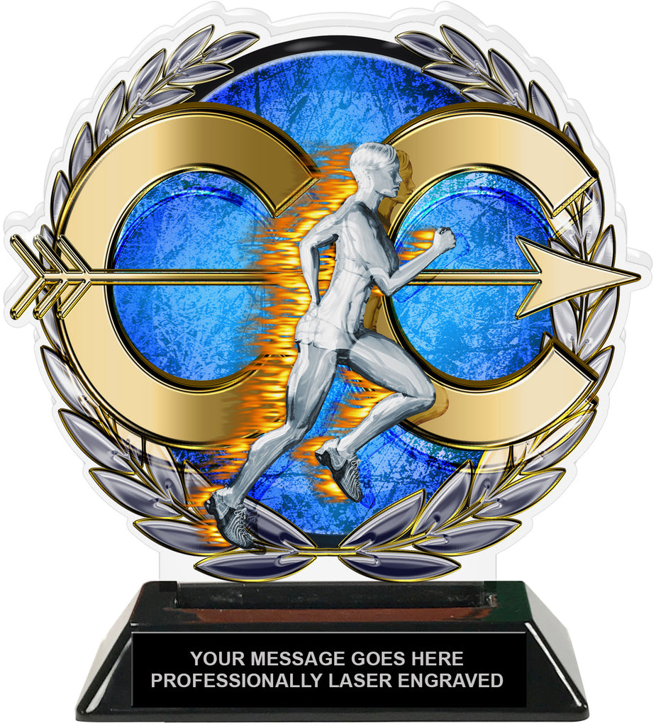 Cross Country Female Colorix-T Acrylic Trophy- 6.25 inch [TACR6-CC-F-Q]