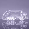 1 inch Thick Garbage Sanitation Truck Acrylic Award - 11 inch [A1GT11-Q]