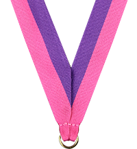 7/8 x 30 in. Pink & Purple Neck Ribbon [NKRB-4054]