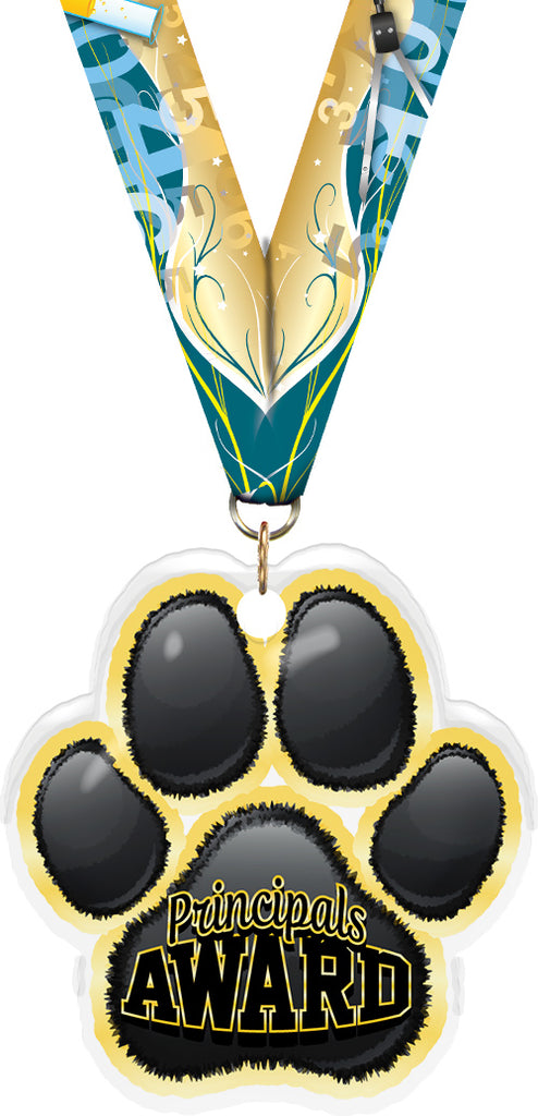 Principals Award Paw Acrylic Medal- 2.75 inch [MACR2-PAW-PP-Q]