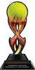 Tennis Tribal Flames Acrylic Trophy- 10 inch [TACR10-TF-TN-Q]