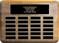 15"x11" Solid American Walnut 24 Plate Perpetual Plaque  [TD2302]