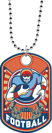 Football Monster Dog Tag [DTXL-FB]