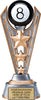 Billiards 8-Ball Triple-Star Victory Resin Trophy [RMV9-BL]