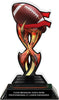 Flag Football Tribal Flames Acrylic Trophy - 8.5 inch [TACR85-TF-FLGFB-Q]