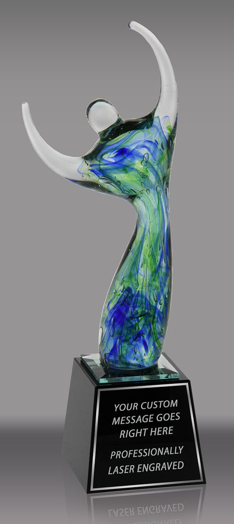 Reach For The Stars Art Crystal Award - 14.25 inch [AGMCB2-14]