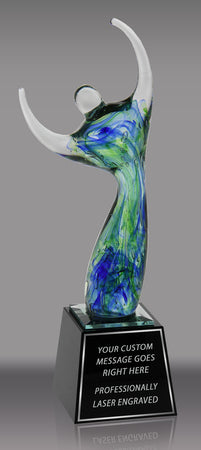 Reach For The Stars Art Crystal Award - 14.25 inch [AGMCB2-14]