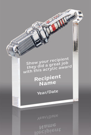 Spark Plug Acrylic Award- 3x4 inch [ARCSPLG-4-Q]